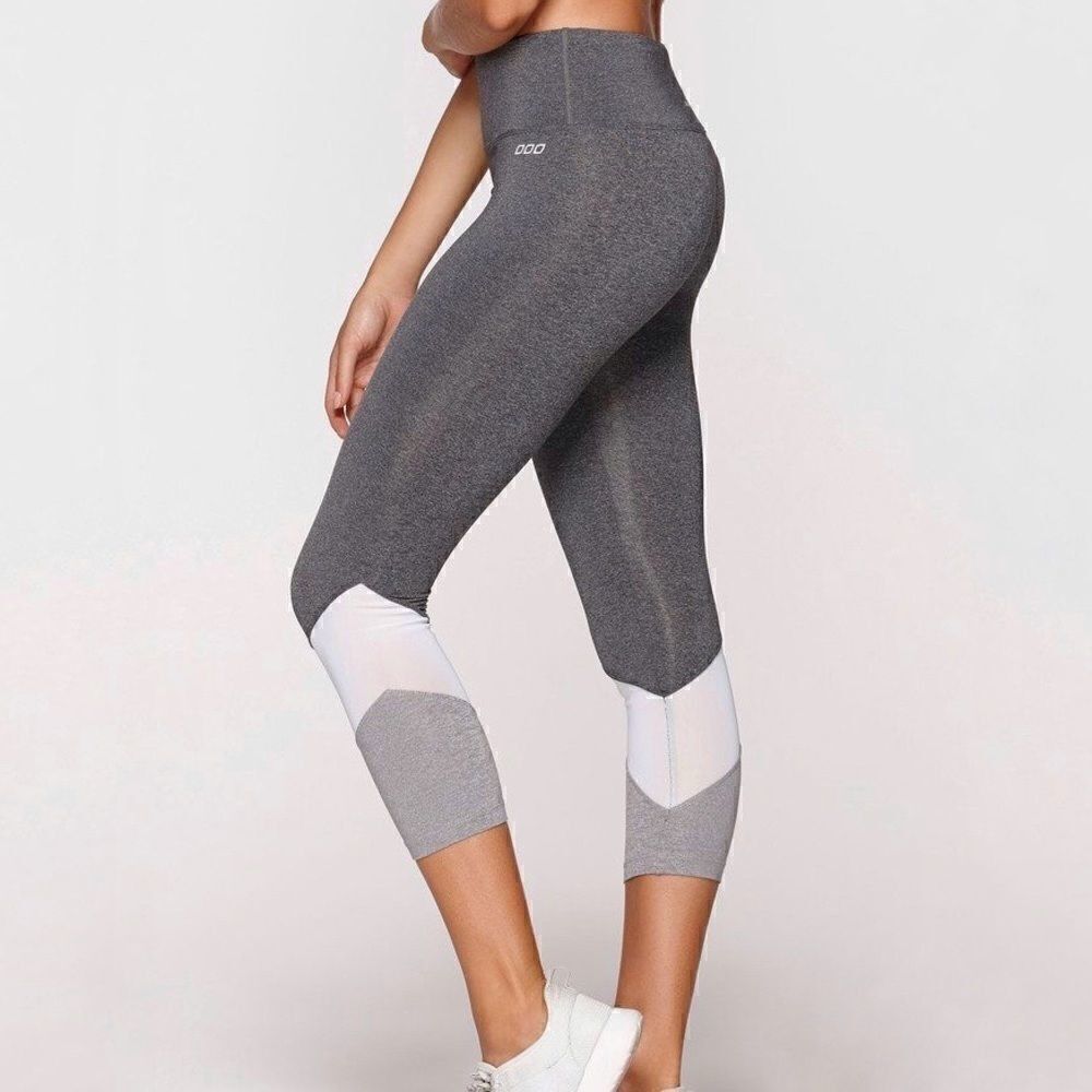 Euc Lorna Jane Asha Chevron 7/8 Cropped Leggings XS